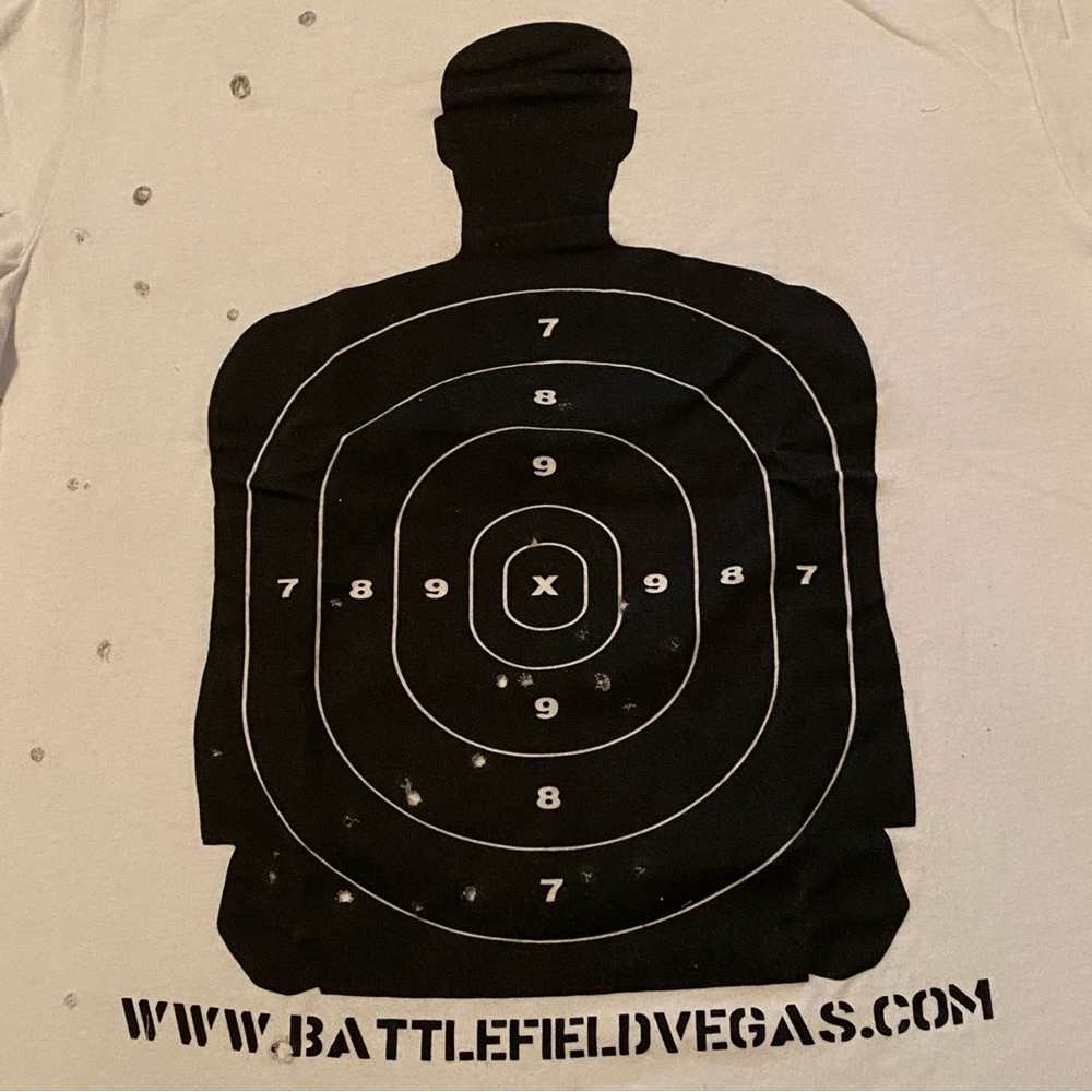 Battlefield Vegas Gun Range Target Practice Unique Tshirt - Picture 1 of 3